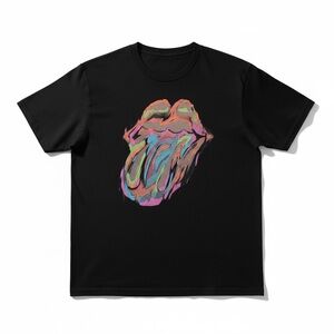 Rolling Stones Rare Graphic Tee Women’s Large Oversized Boatneck Band Graphic T